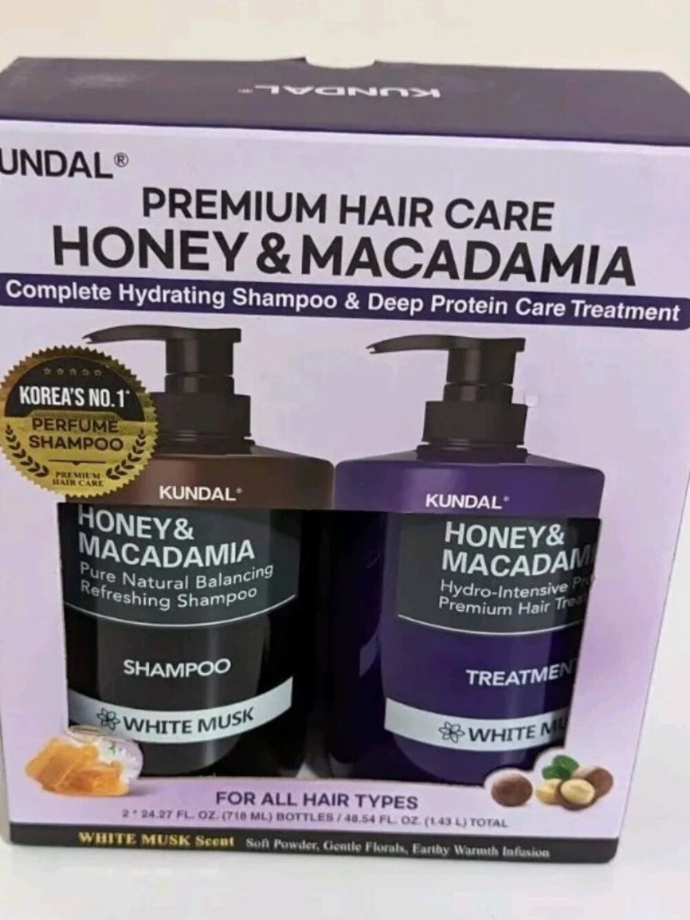 Kundal Premium Hair Care Honey & Macadamia Shampoo & Treatment